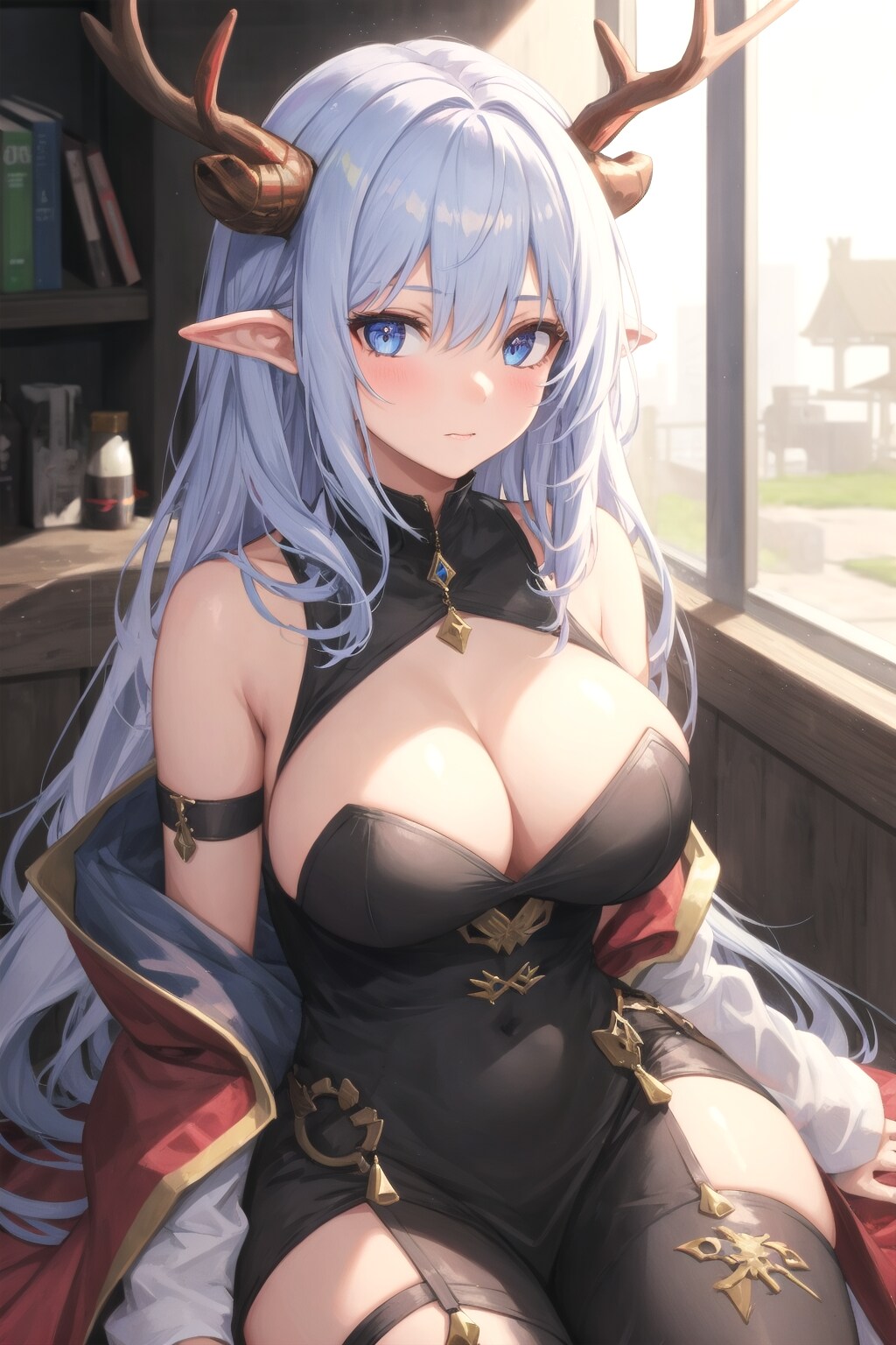 龍の角を生やした少女。　枝角。