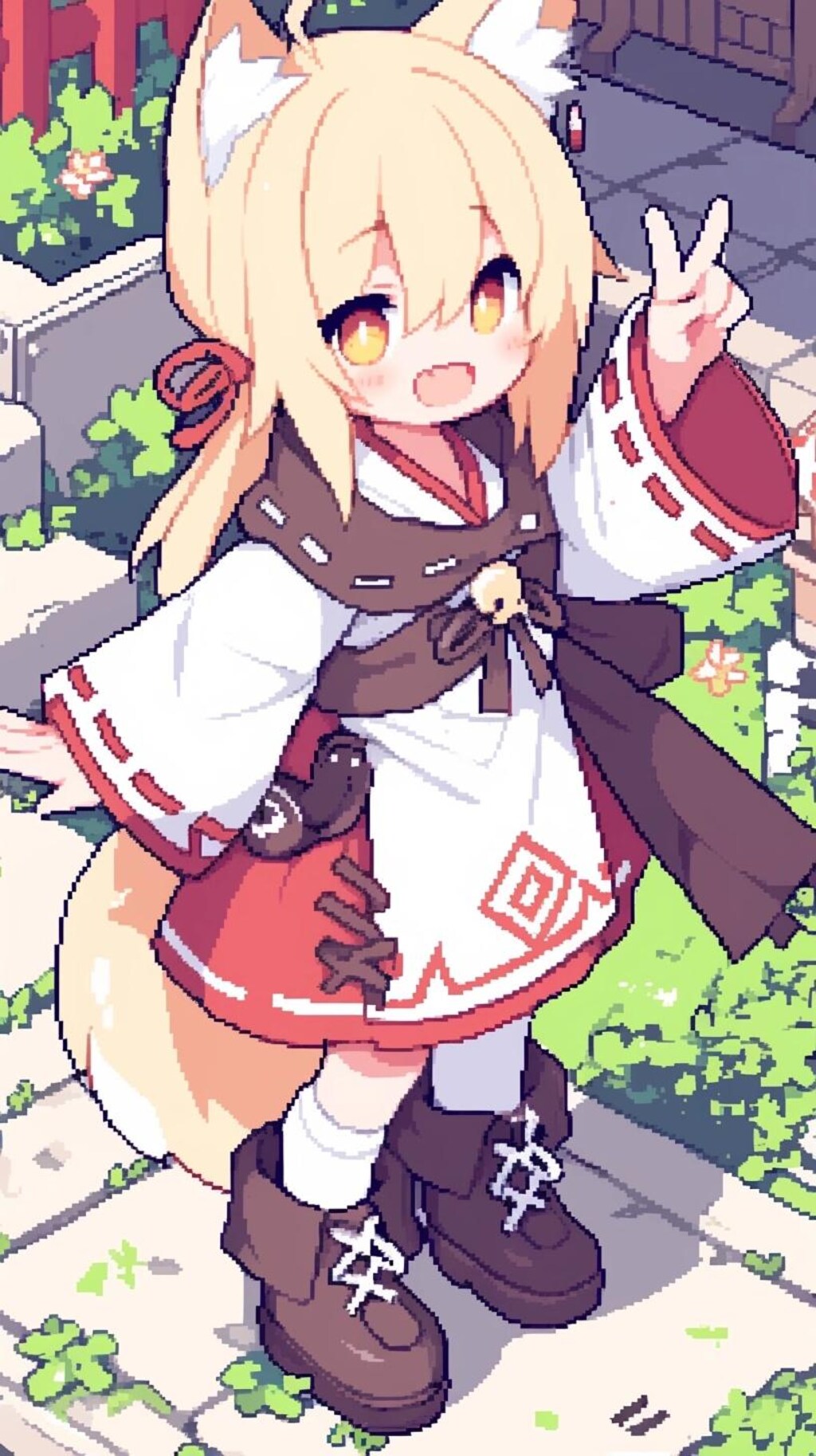 ドット絵狐