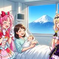 二人のプリキュア、新生児と母親の笑顔を見て感涙する 2枚目