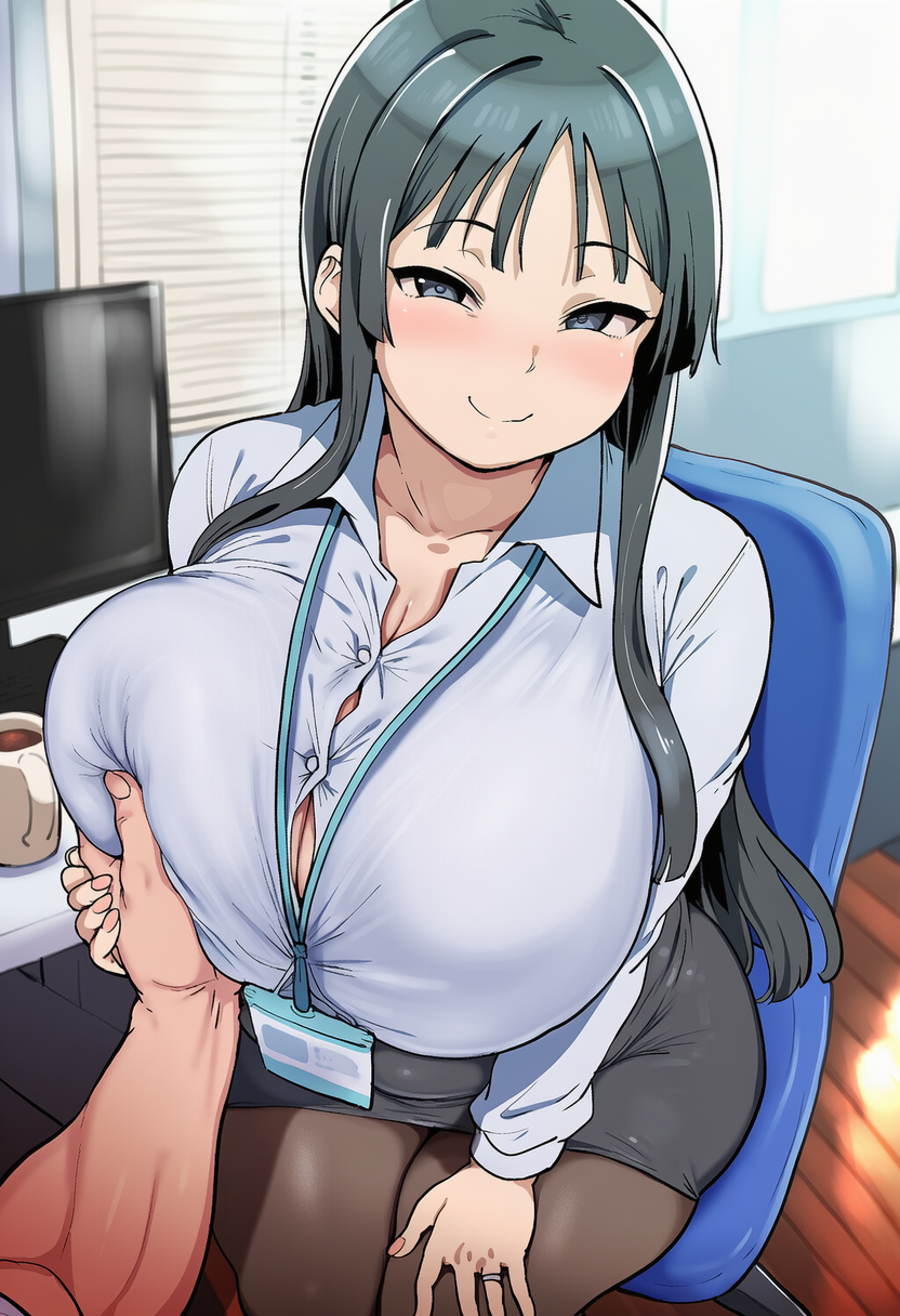 触らせる事務員