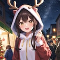 トナカイフードサンタコスのなごちゃん🦌🎅🏻🎄.* 2枚目