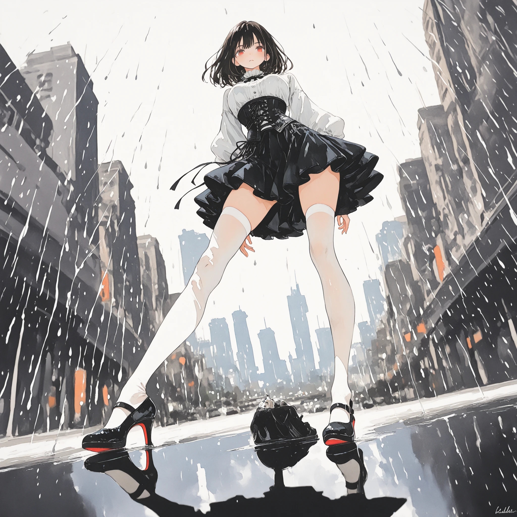 「あんた雨の中…匍匐前進？」 | の人気AIイラスト・グラビア