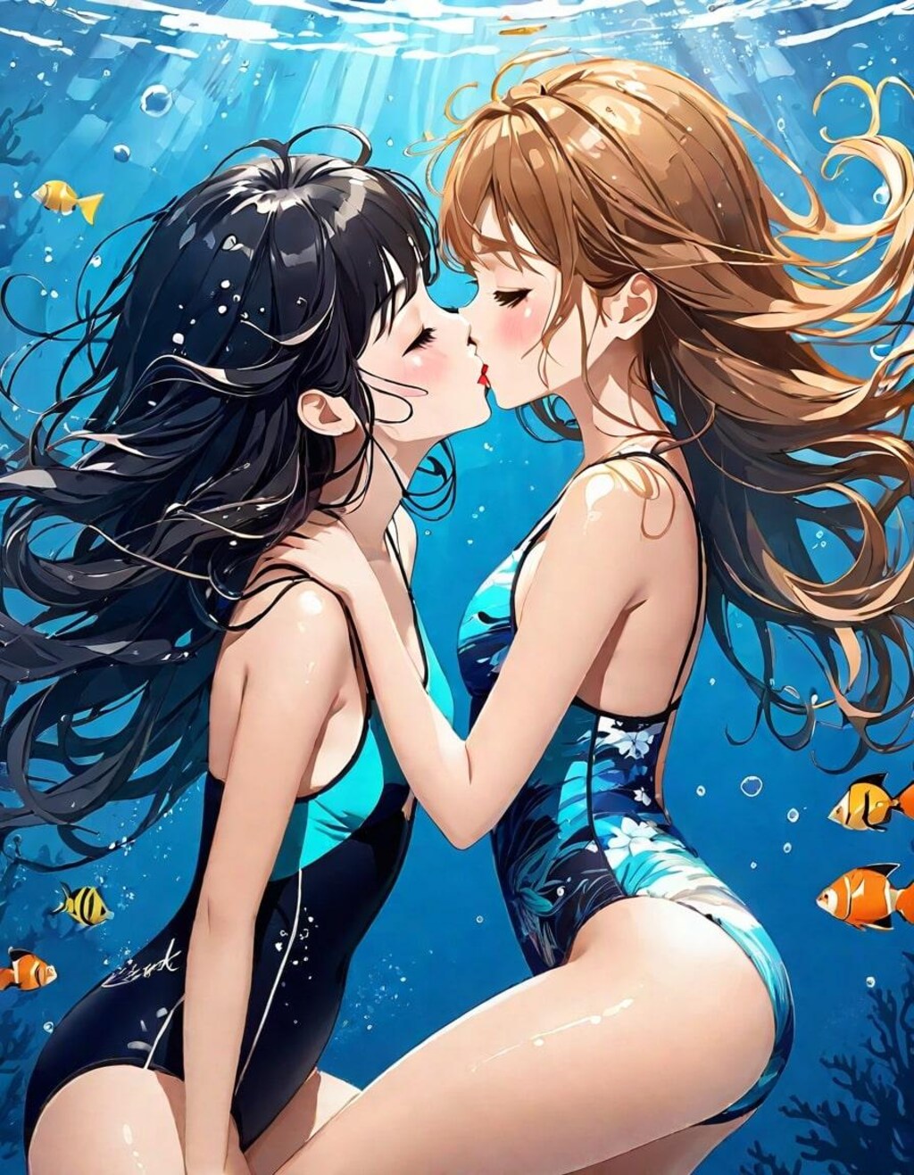 floating kiss