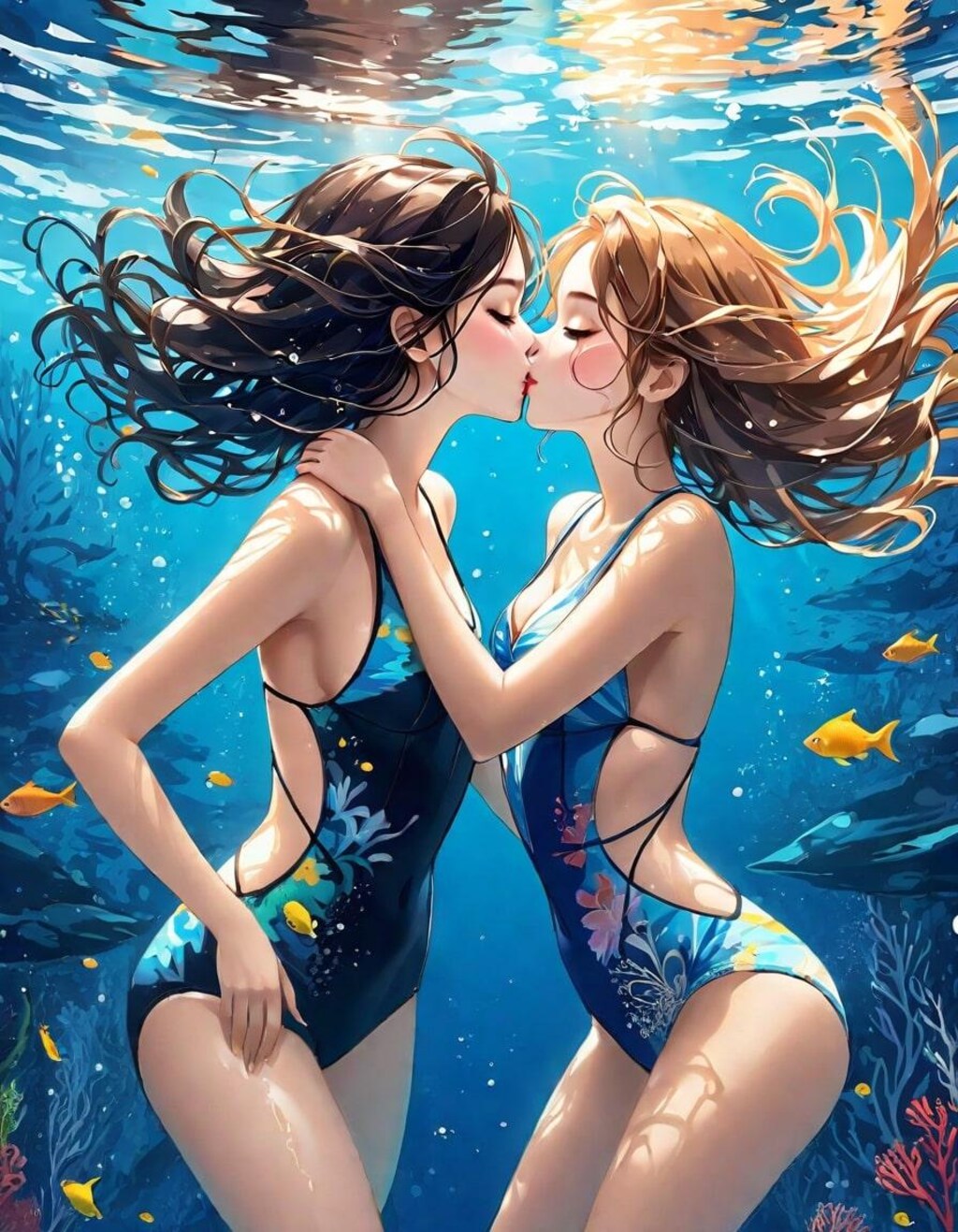 floating kiss