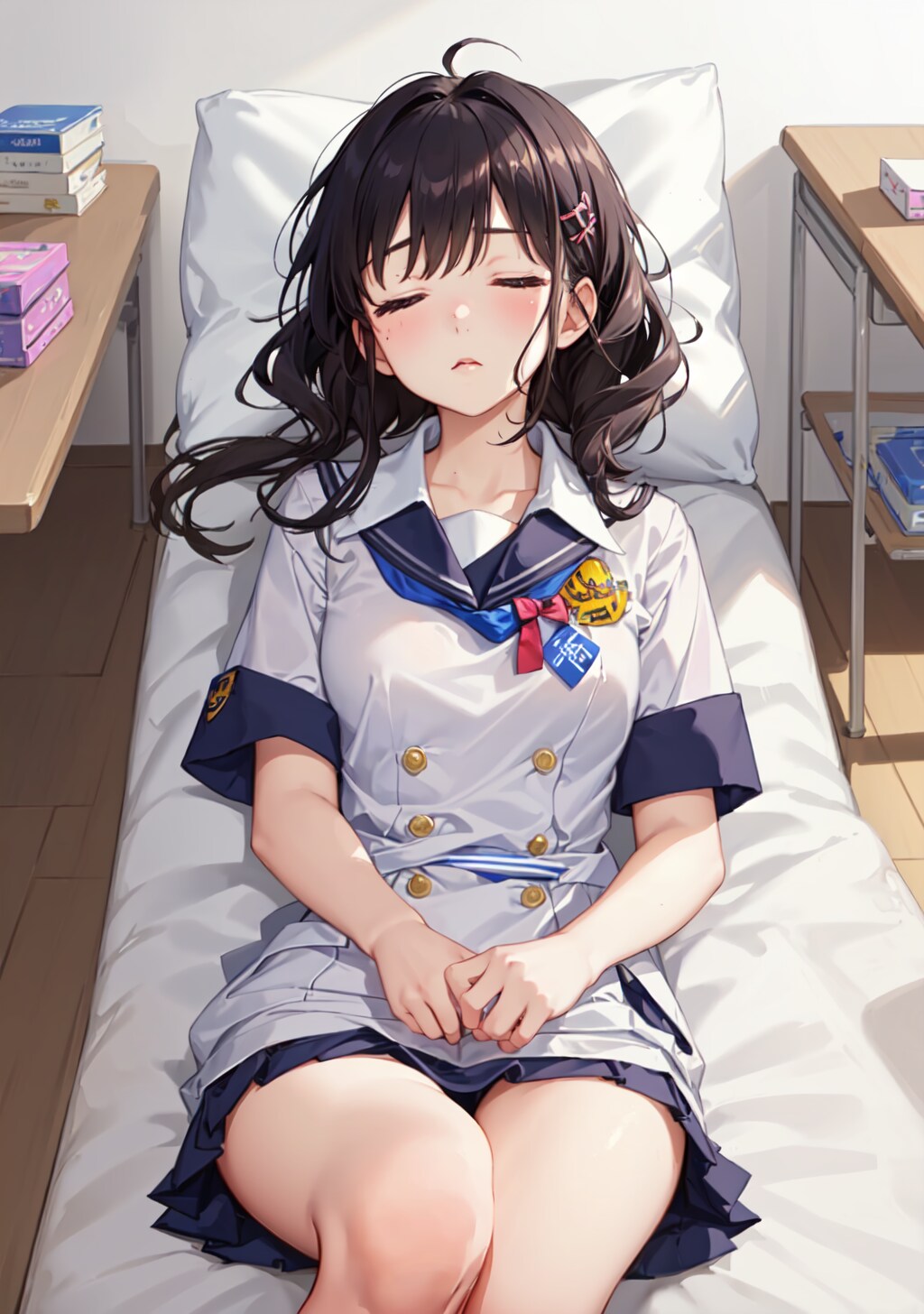 無防備に寝る女の子