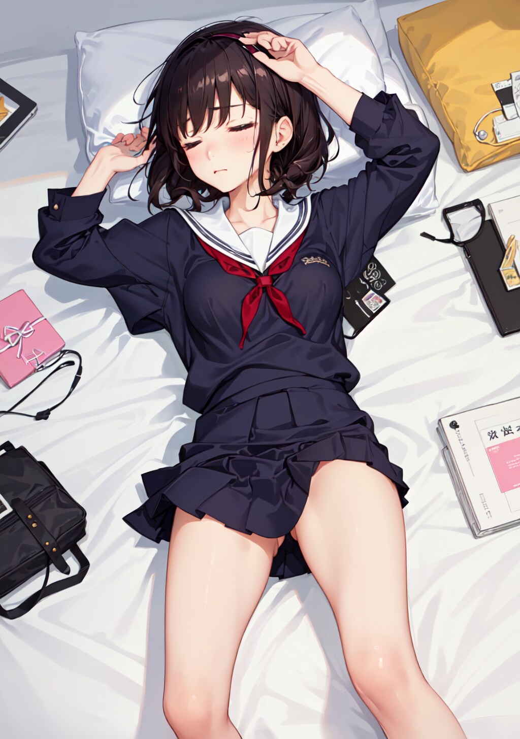 無防備に寝る女の子