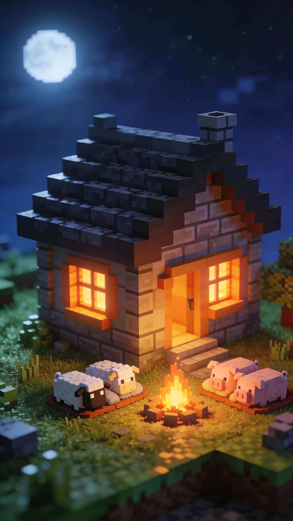Voxel Night: Hearth and Harvest