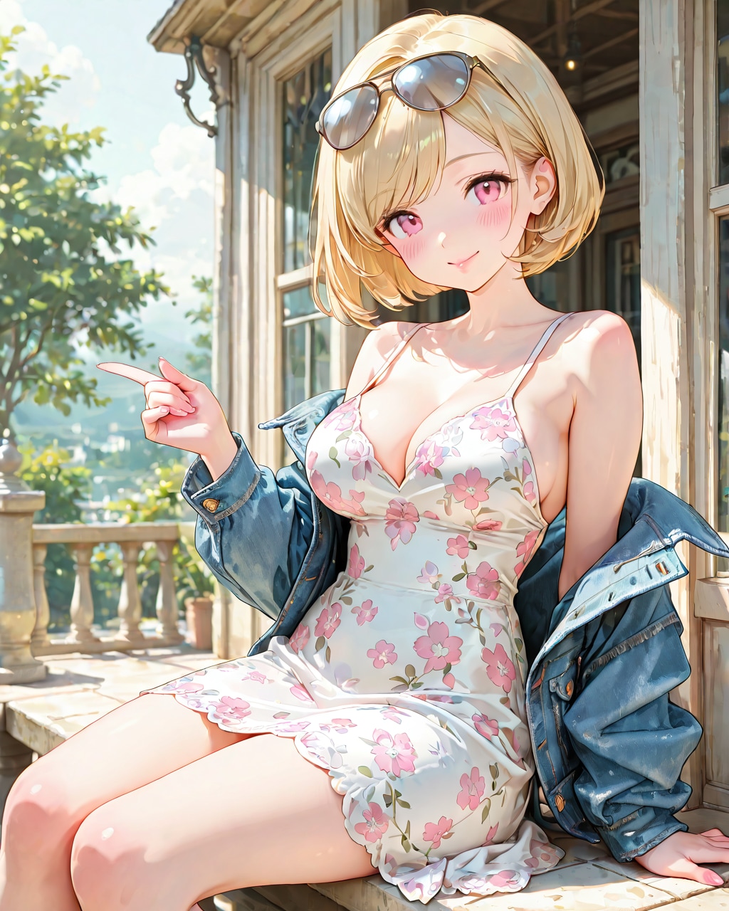 花柄ワンピのかっこいいお姉さん