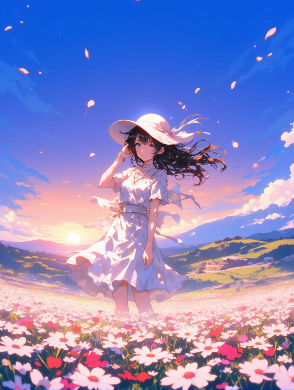 夕暮れの花畑_18