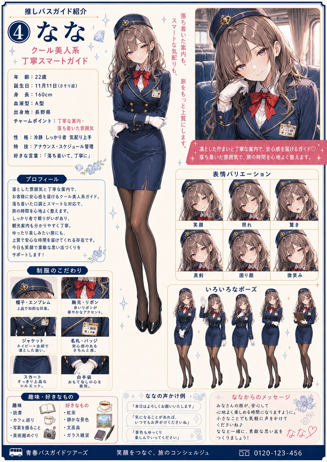 推しバスガイド「④なな」設定資料