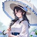 紫陽花と淑女 6枚目