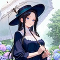 紫陽花と淑女 4枚目
