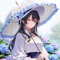 紫陽花と淑女 5枚目