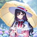 紫陽花と淑女 2枚目