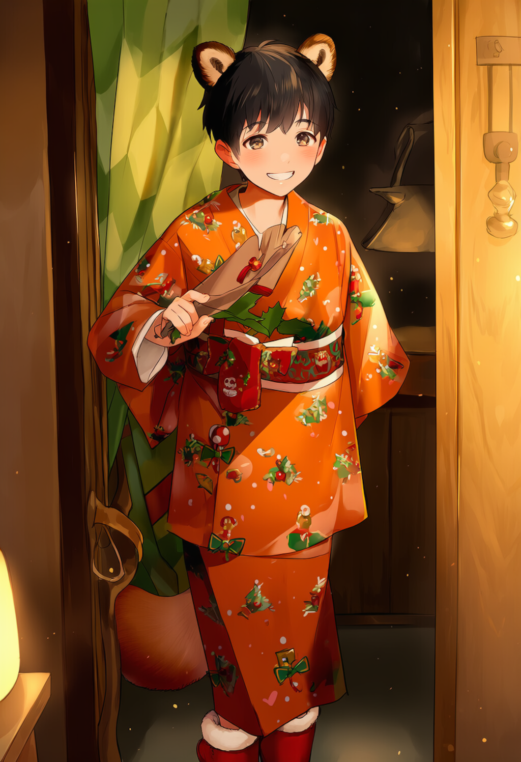 クリスマス風のイケメン