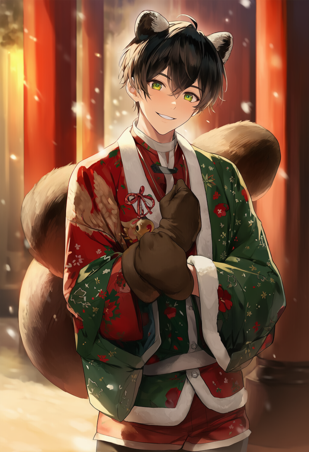 クリスマス風のイケメン