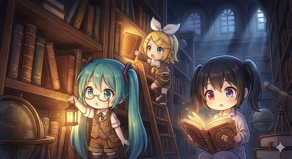 ミクちゃん達は魔法の書を探す