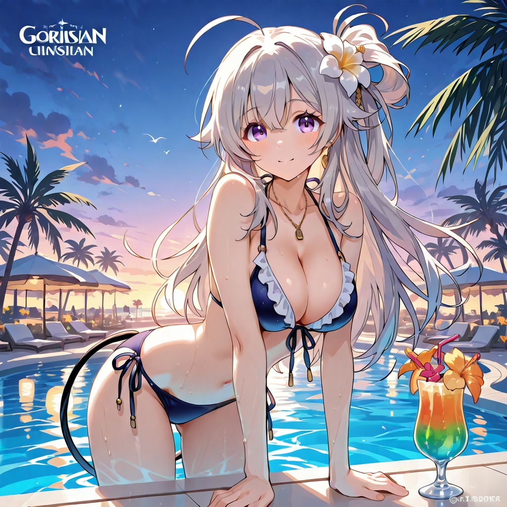 リゾートプ―ルにて🏝️