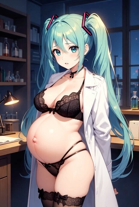 下着白衣ミクちゃん‎(　˙ ؂ ˙　)