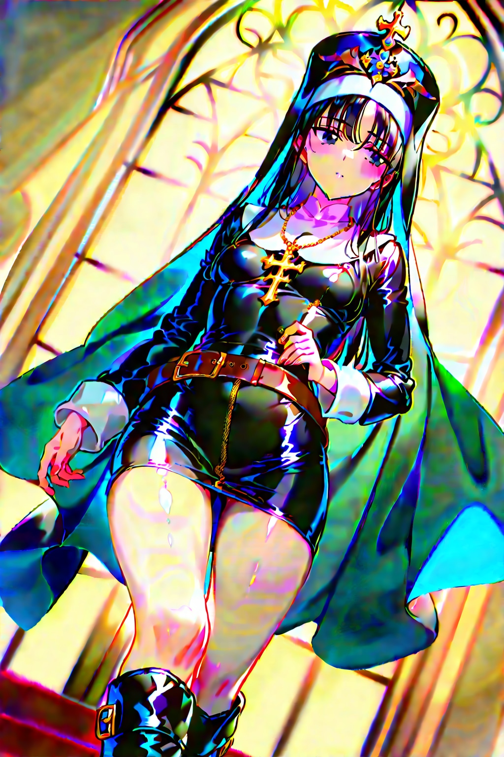 古代遺跡内部で、聖教会にいる高位聖女1