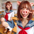 かわいい豚鼻娘 2枚目