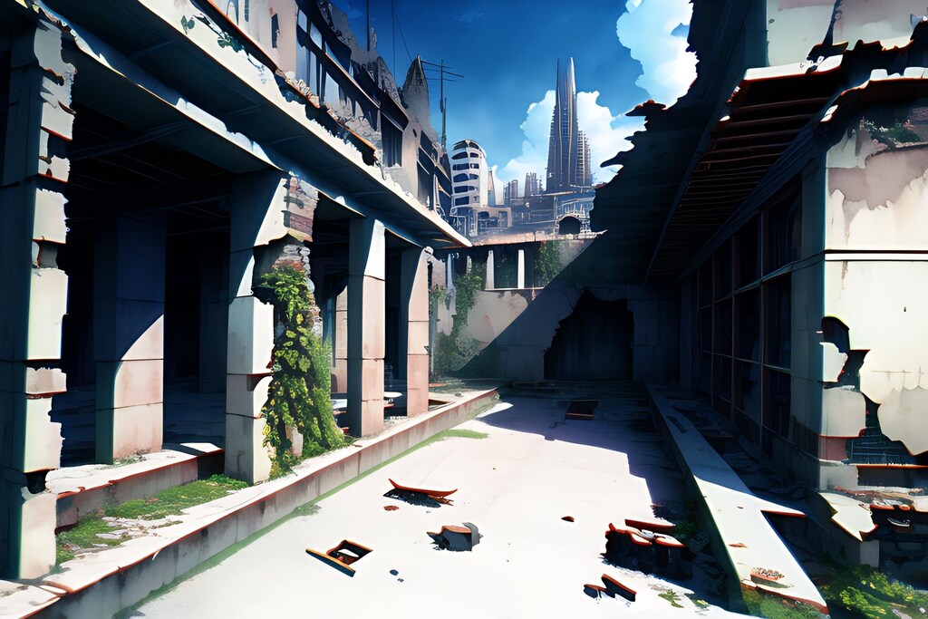 ＯＫな背景(荒廃した街)