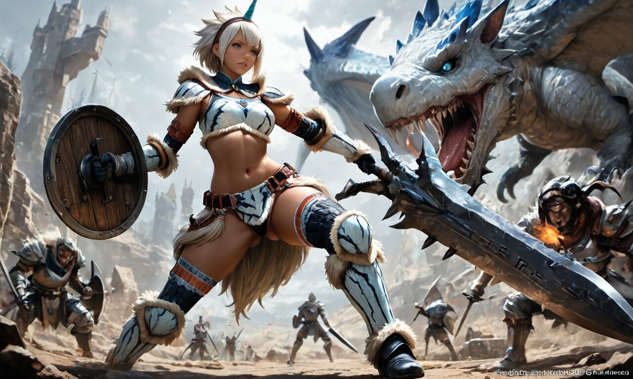 翼竜を討伐するハンター様