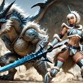 翼竜を討伐するハンター様 2枚目