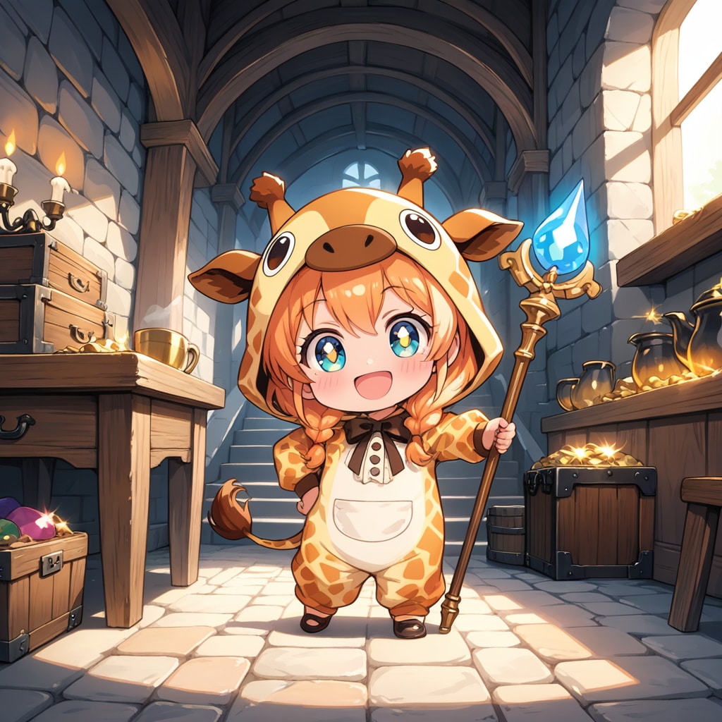 魔法使いのキリン着ぐるみちび子ちゃん
