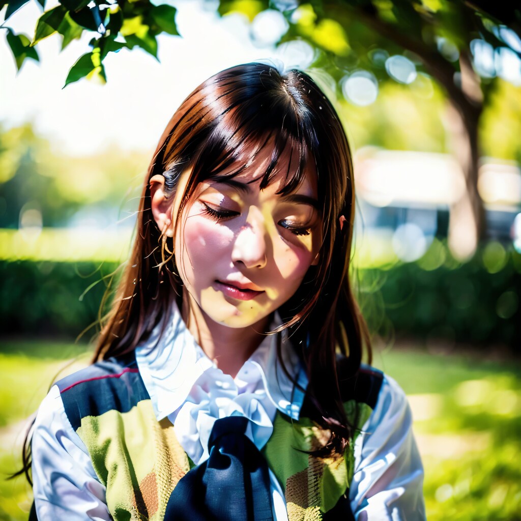 黒髪ロングでセーターの美女１８