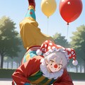 ブレイクダンスをするピエロ 6枚目