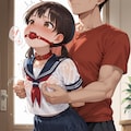 縛られてセーラー服の上から乳首を弄られる4 2枚目