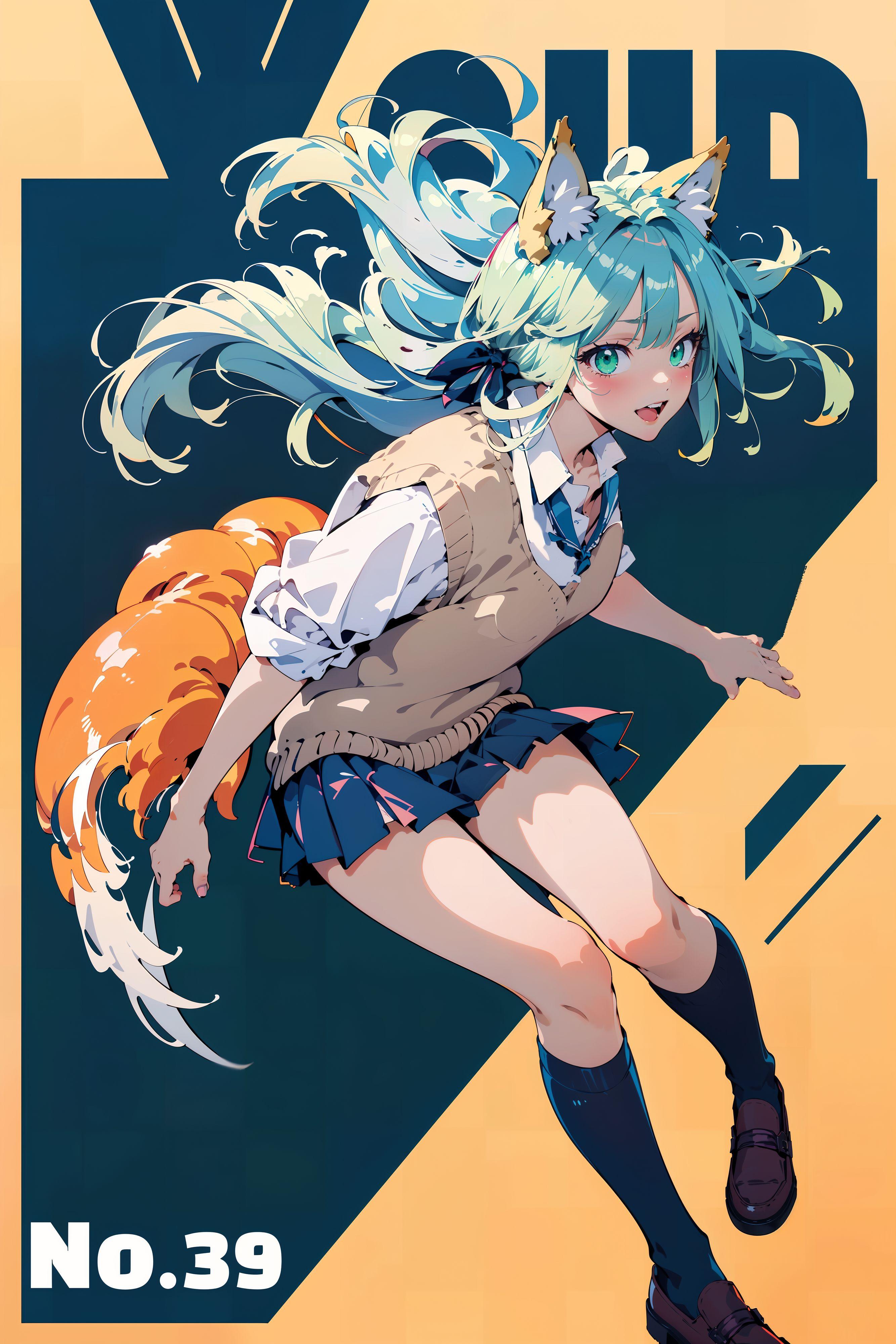 【39】High School Girl [green] | の人気AIイラスト・グラビア