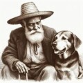 老人と犬 3枚目
