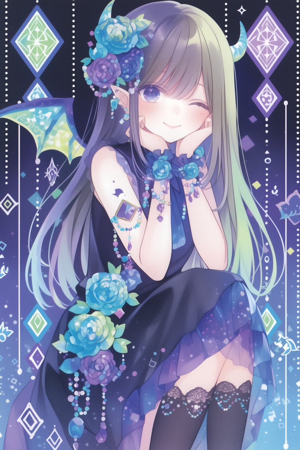 図形と花と悪魔っ娘