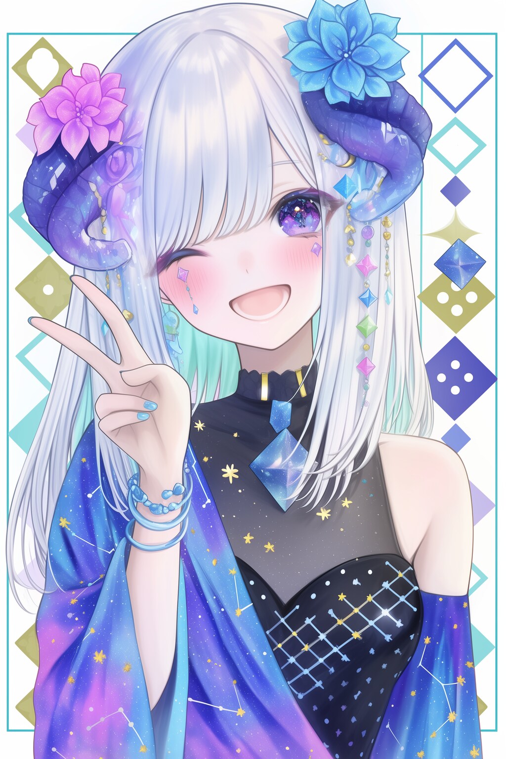 図形と花と悪魔っ娘