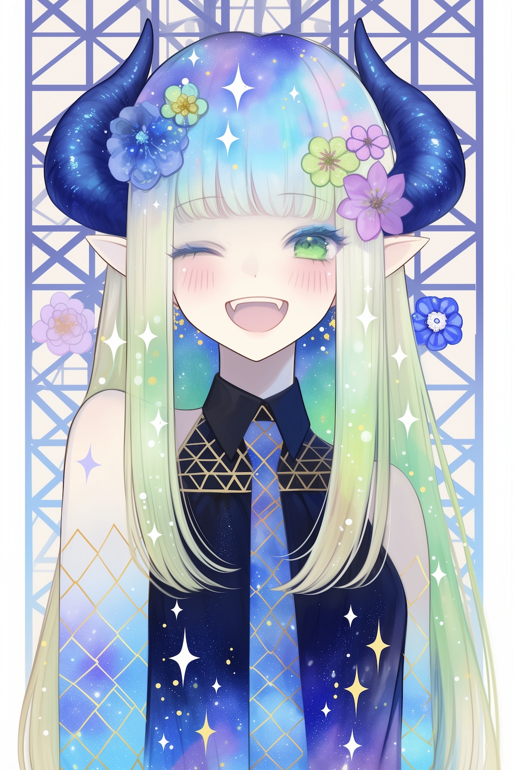 図形と花と悪魔っ娘