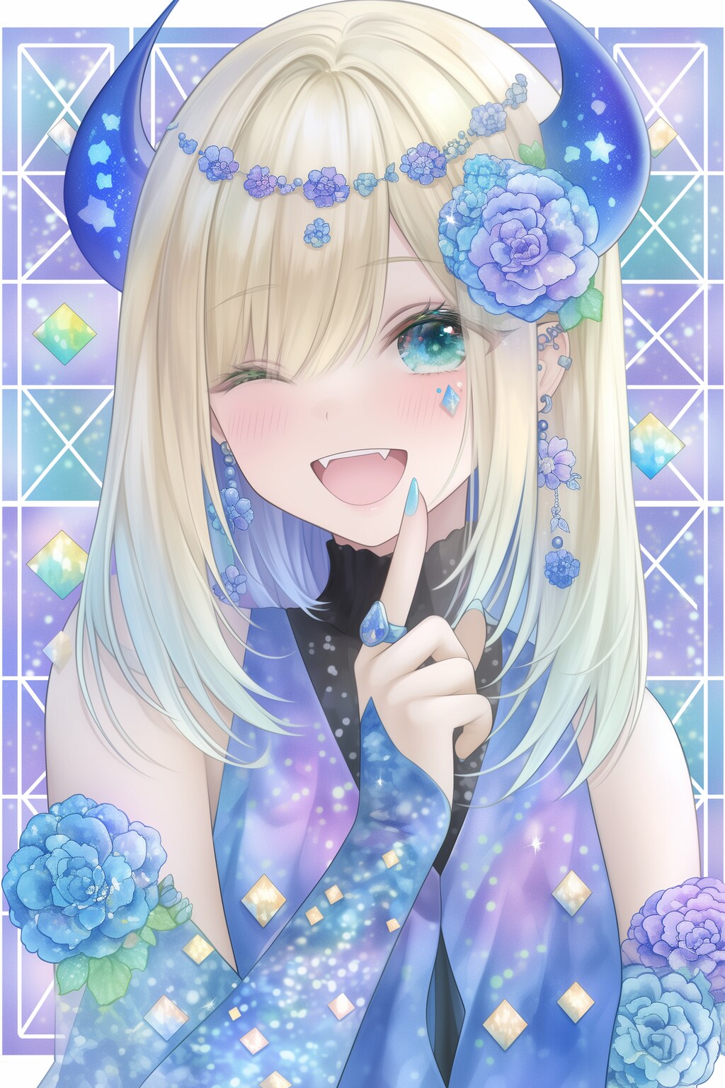 図形と花と悪魔っ娘