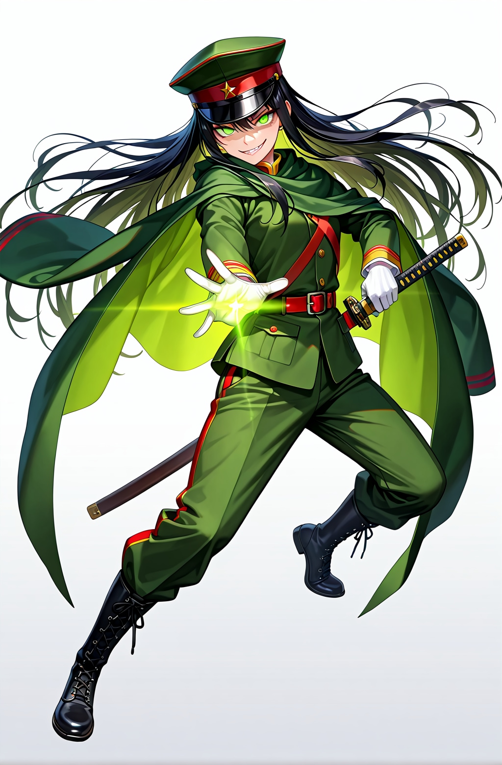 紅い瞳と緑の刃が悪人倒す！