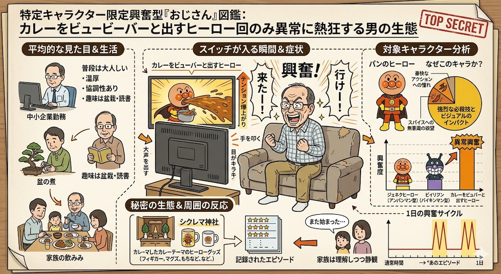 カレーをビュバーと出すタイプのパンのヒーローにのみ興奮するおじさんの生態