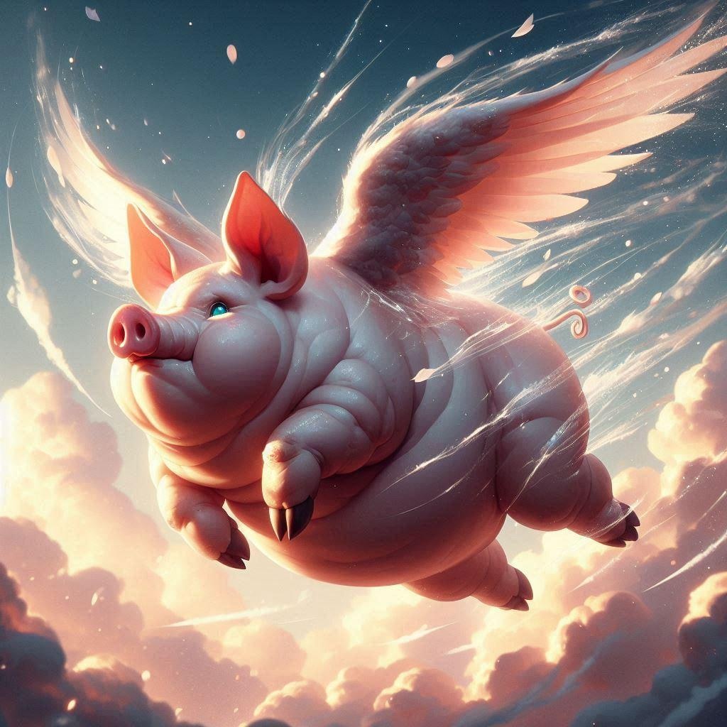 飛べない豚？知らねーよ(̂•͈🐽•͈⑅﻿)̂ ୭*ﾟ{