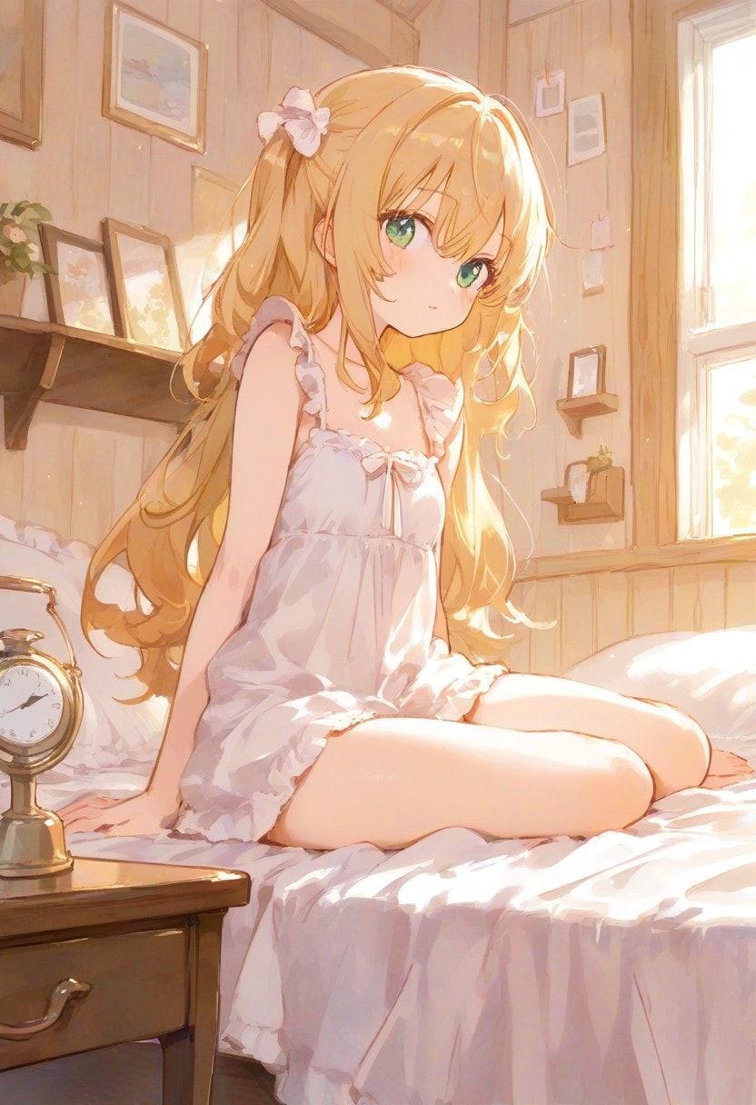 少女の部屋(水彩タッチ)(97)