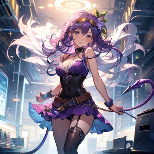 紫髪