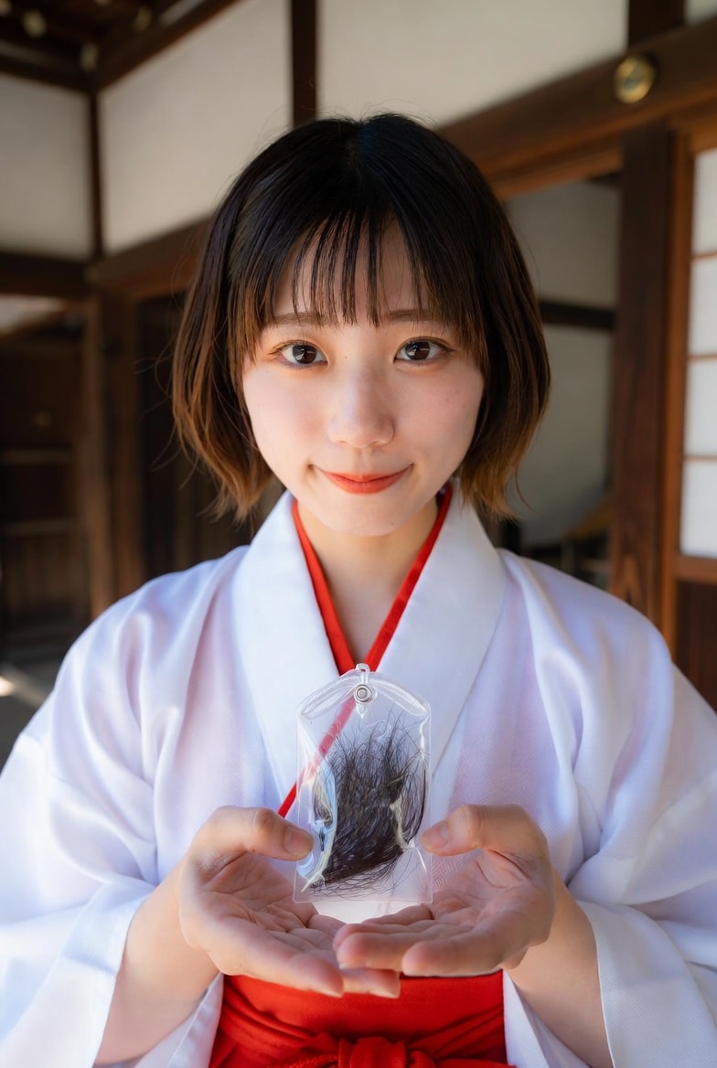 巫女さんの特製おけけお守り