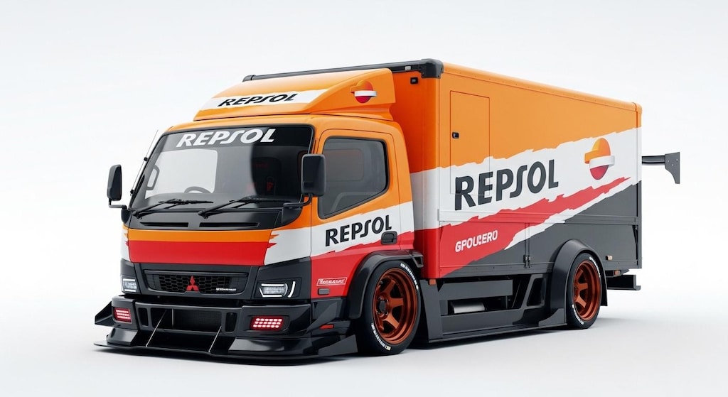 レプソル三菱キャンターレーシングカー