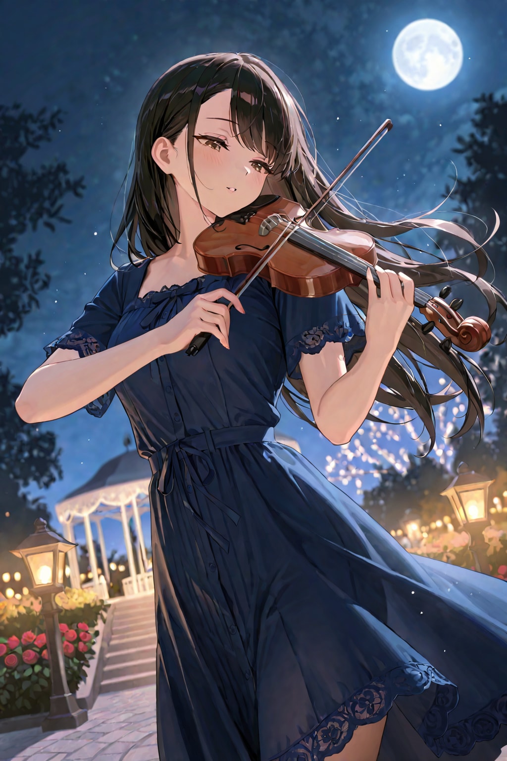 月を伴奏に