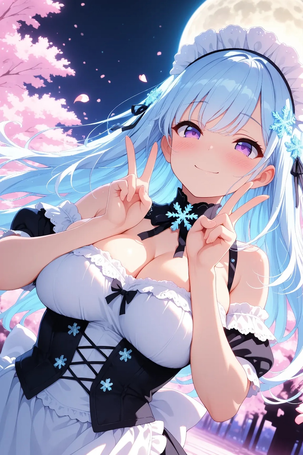 満月と夜桜のスーパーメイド①