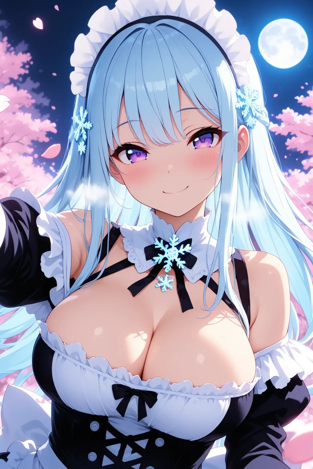 満月と夜桜のスーパーメイド①