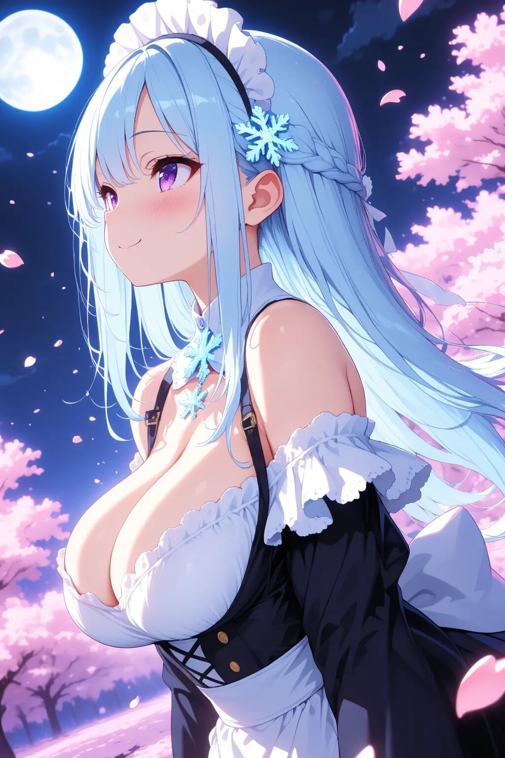 満月と夜桜のスーパーメイド①