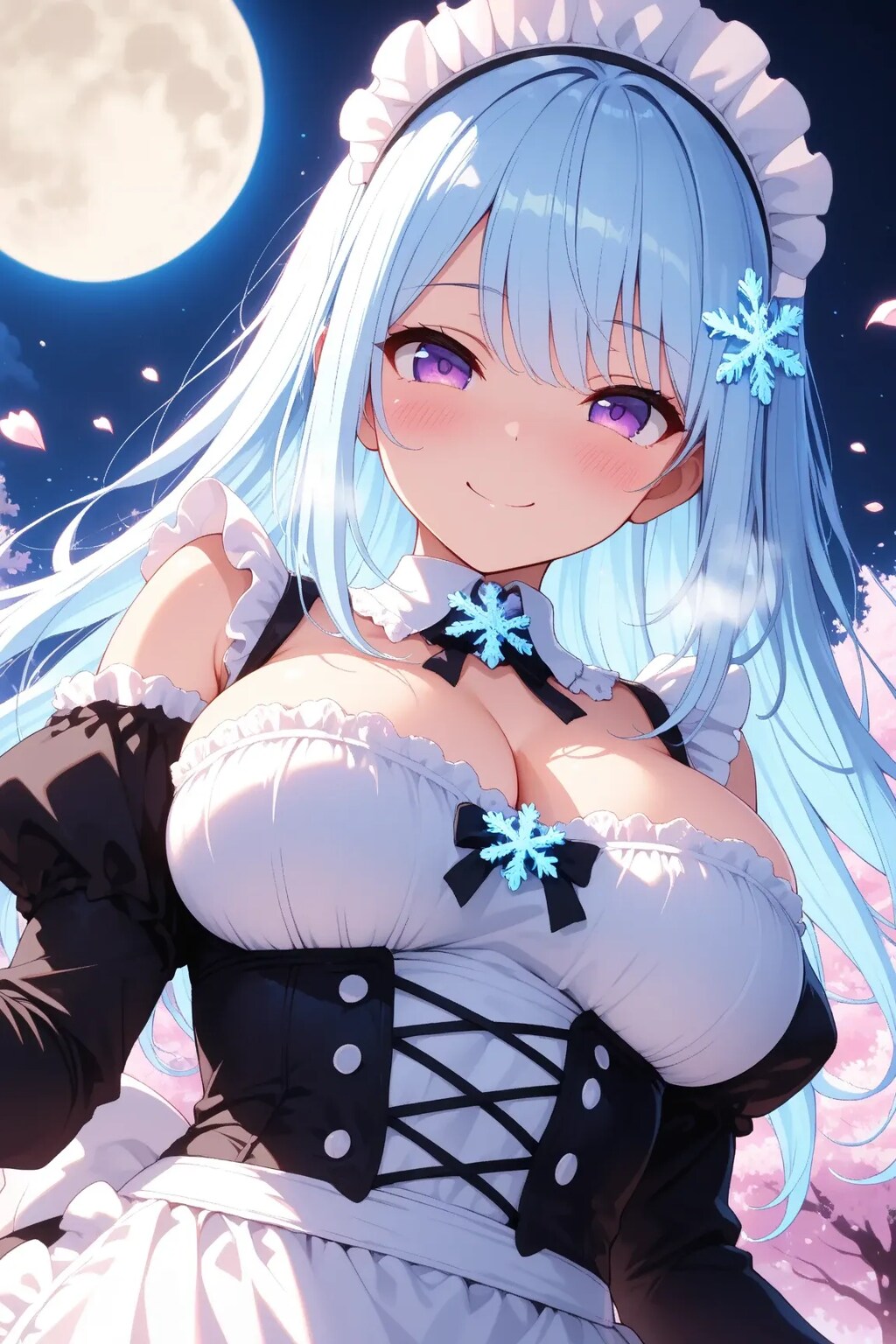 満月と夜桜のスーパーメイド①